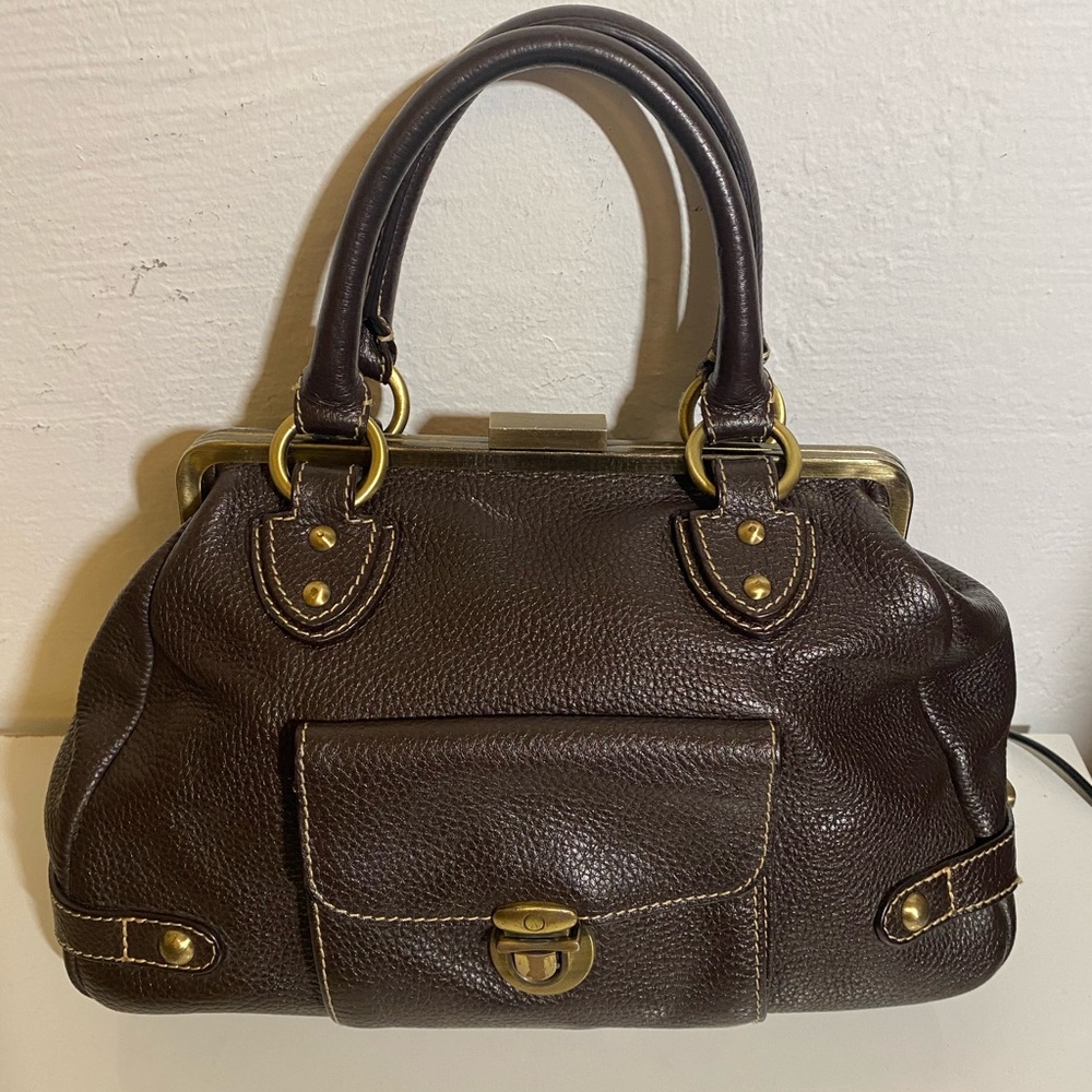 VM Italian Leather brown hand bag, about 8.5x13
